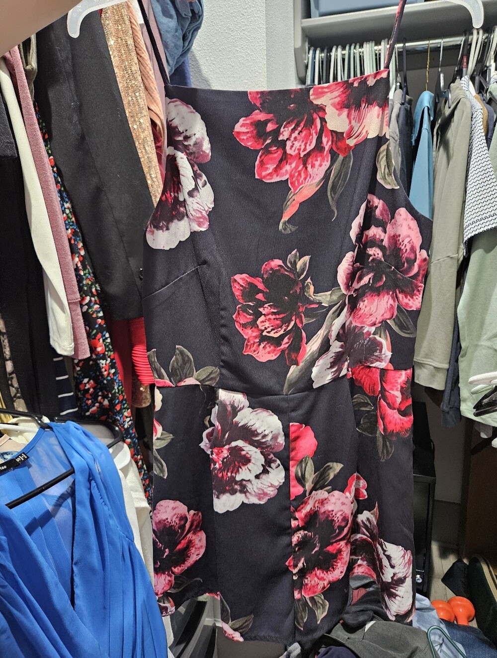 Floral A-Line Black & Pink Roomper